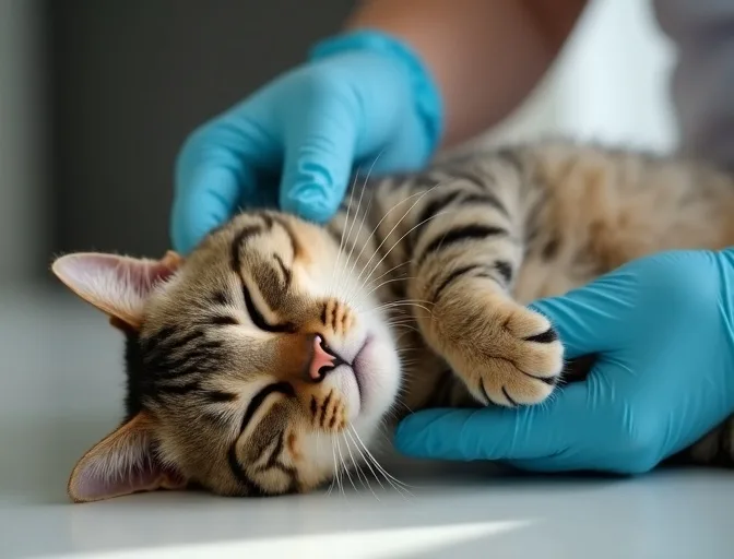 Specialist carefully handling a deceased cat with dignity in Cockatoo